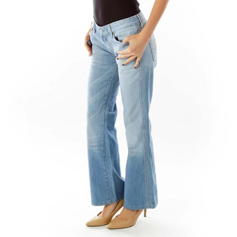 7 For All Mankind Blue Denim Pant - Picture 2 of 3